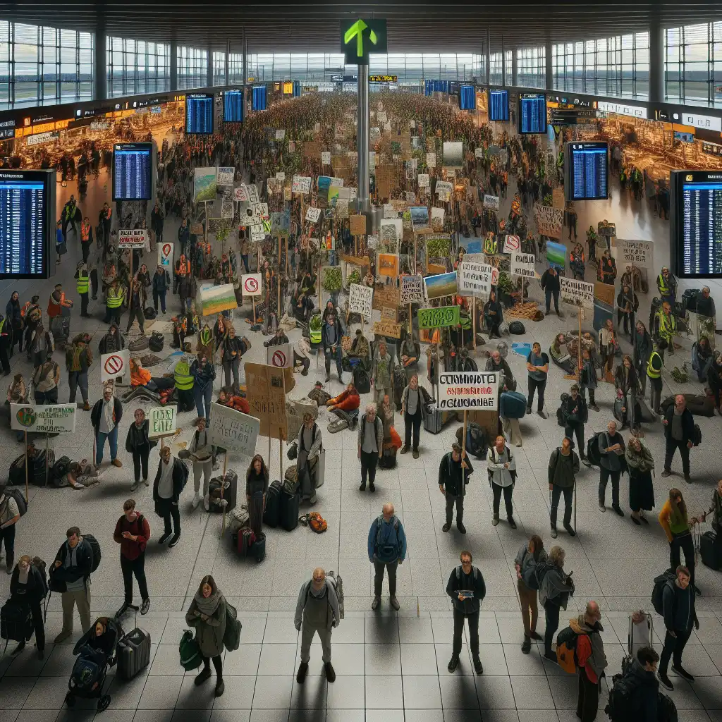 Protest at Germany’s Largest Airport Cancels 100+ Flights